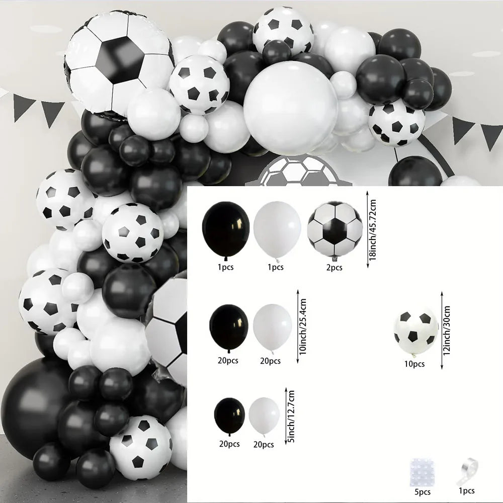 100pcs Football Themed Balloon Party Garland Arch Kit Birthday Party Celebration Party Football Anniversary Party - Big Tim's Magic Emporium