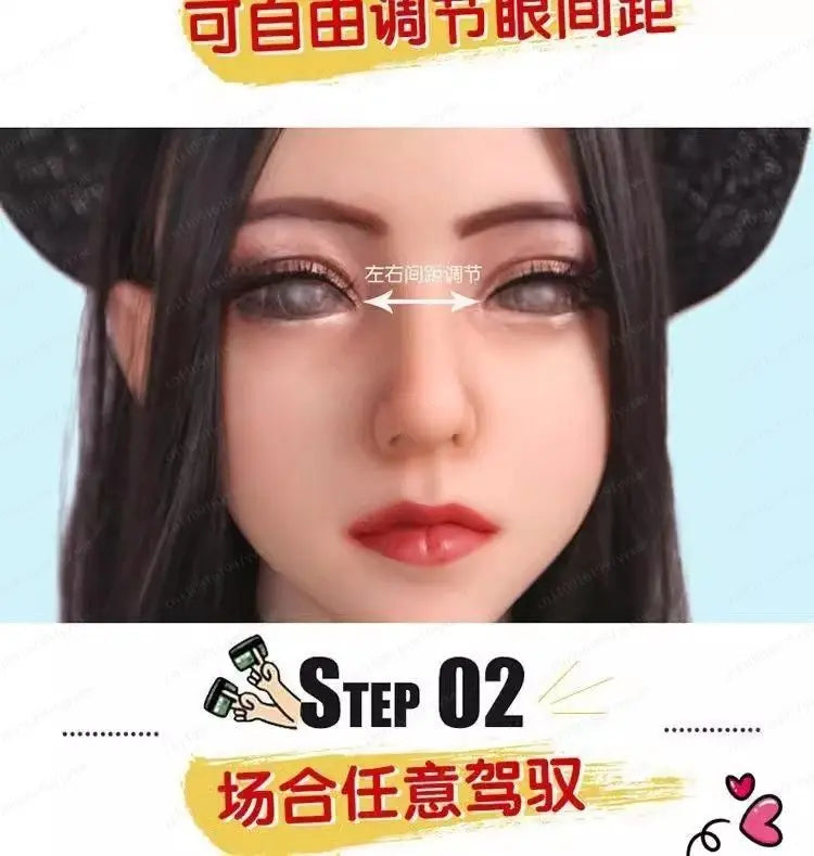 Mask adult full face silicone headgear COS disguise mask CD cross-dressing supplies male to female simulation headgear upgrade - Big Tim's Magic Emporium