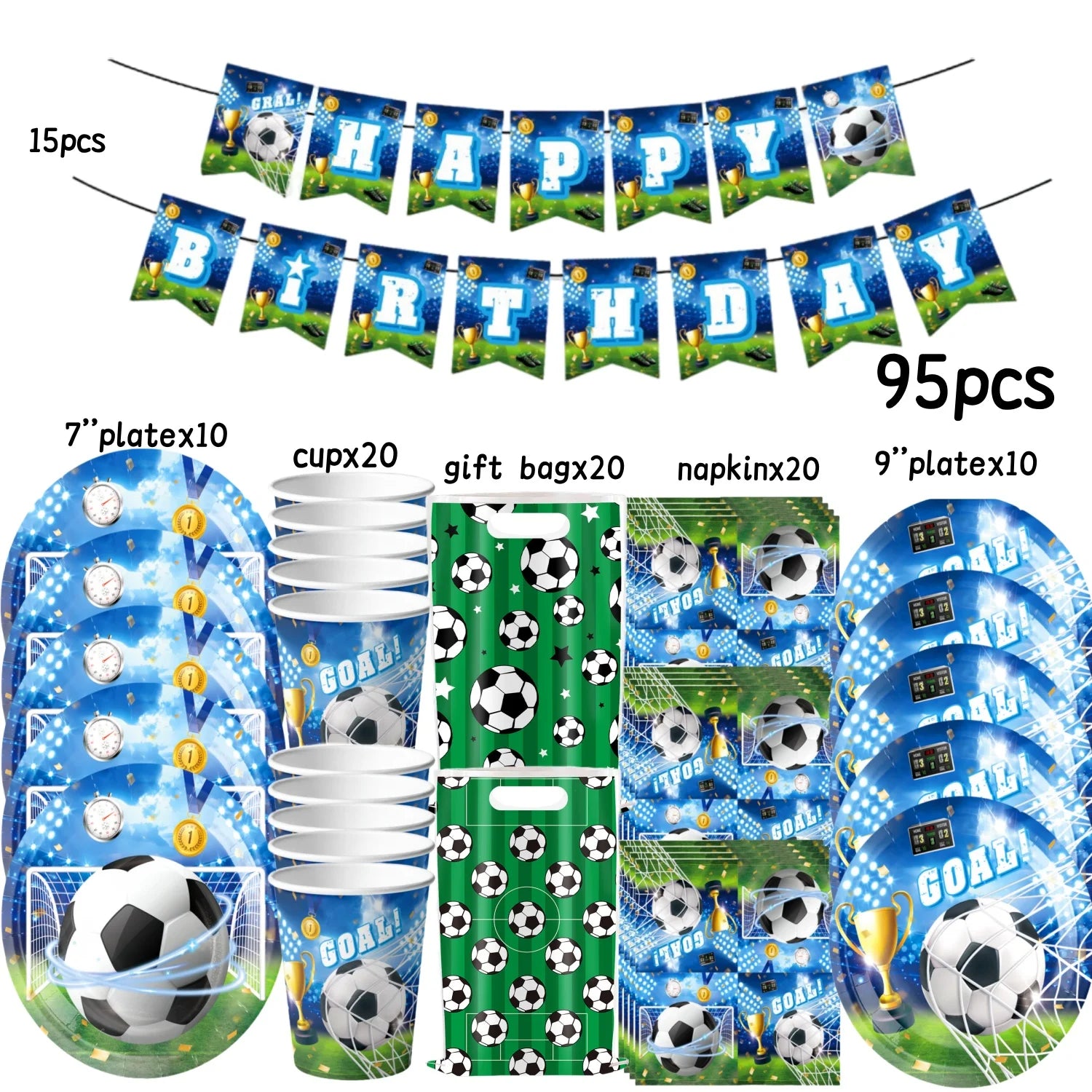 Football Party Stuff Soccer Party Tableware Tablecloth Napkin Cup Plate Soccer Party Backdrop Baby Shower Football Party Favors - Big Tim's Magic Emporium