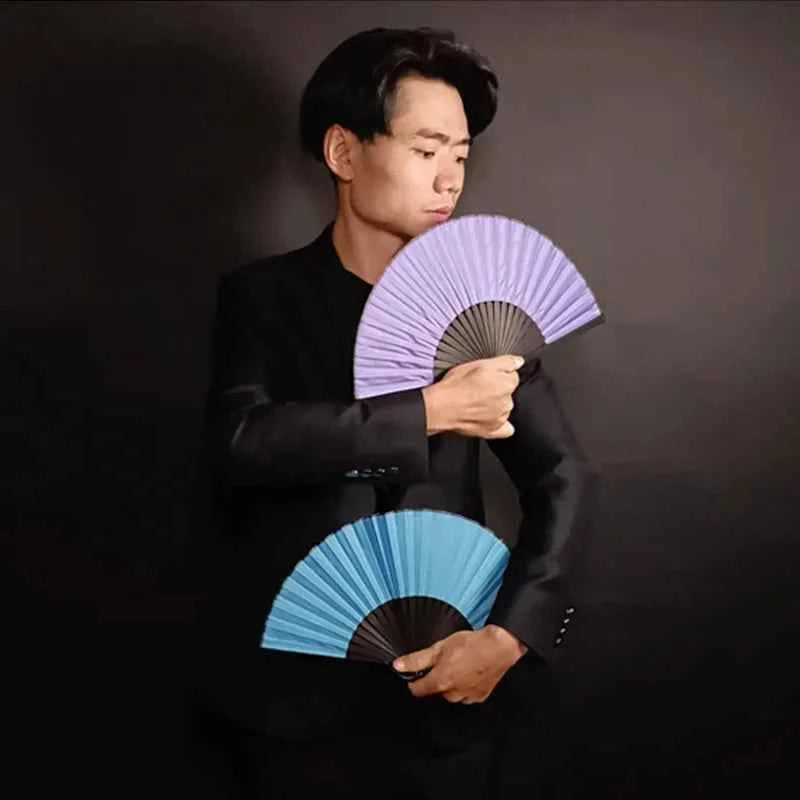 Rainbow Fan Production (Seven Times) Magic Tricks Auto Appearing Fan Seven Rainbow Color Stage Illusions Gimmicks Mentalism Prop