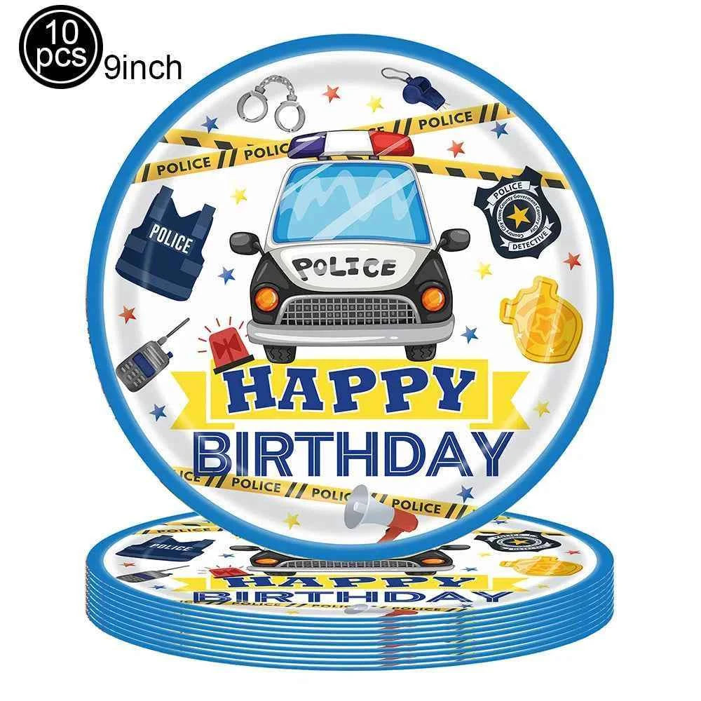 10pc Police Cupcake Toppers Policeman Birthday Cupcake Picks Police Cake Decors Baby Shower Police Theme Birthday Party Supplies
