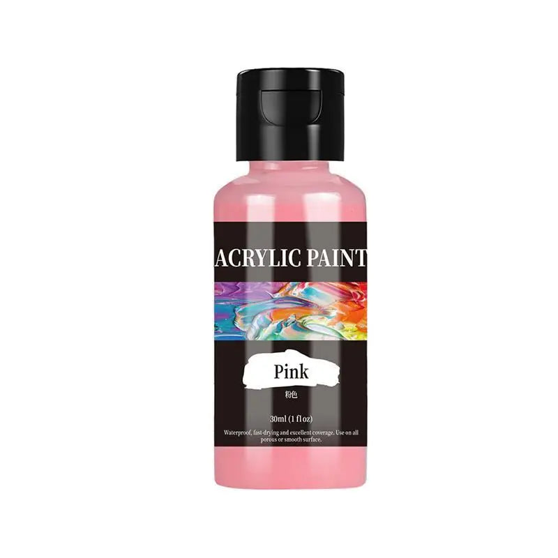 High-Quality 30 Ml/Bottle Acrylic Paint Colors Dyestuff Paint For Fabric Clothing Painting For Leather DIY Pigment Graffiti