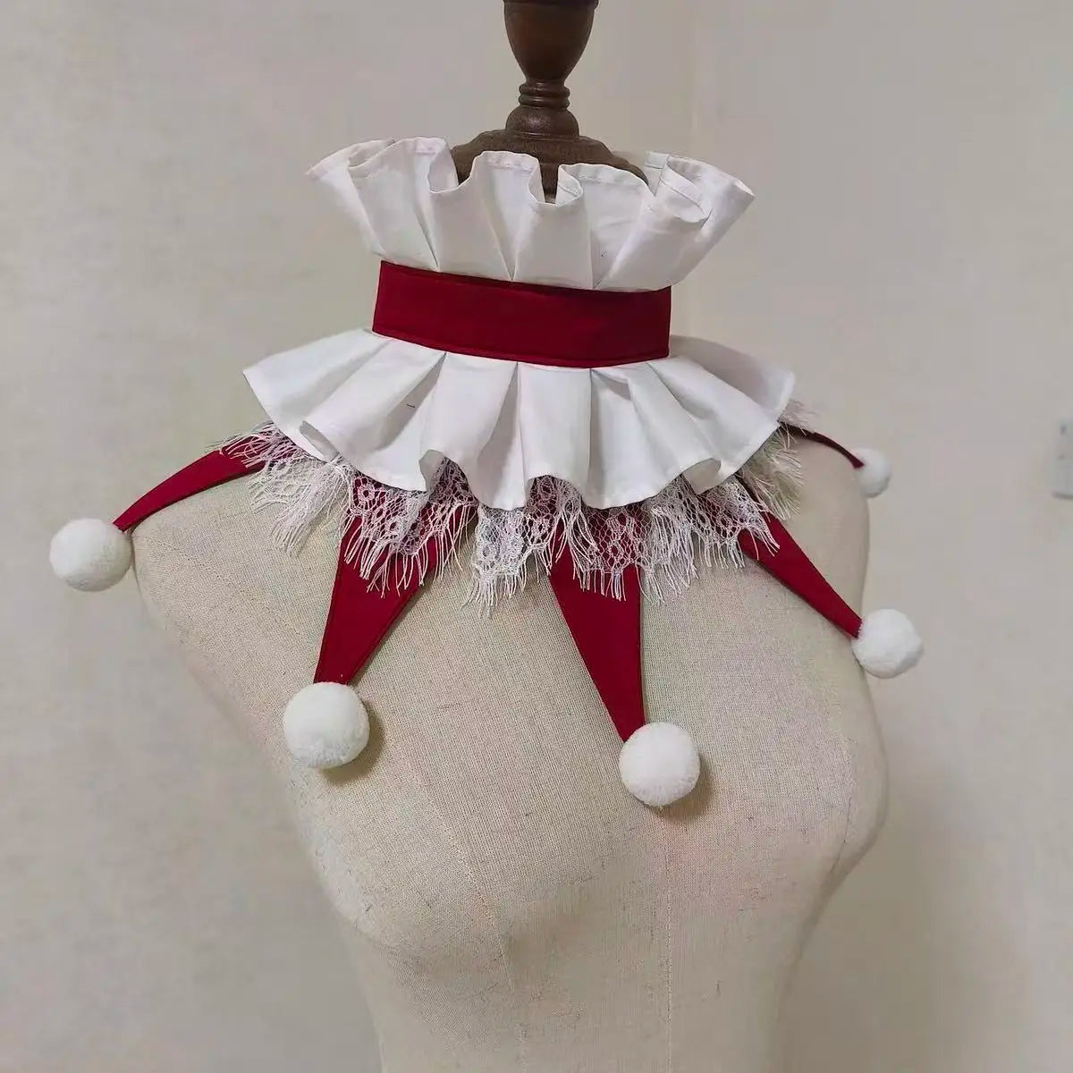 Handmade Halloween Colorful Clowns Chocker Cute Wear Fairy Tale Style Clown Collar Cos Stage Clown Ruff Collars - Big Tim's Magic Emporium