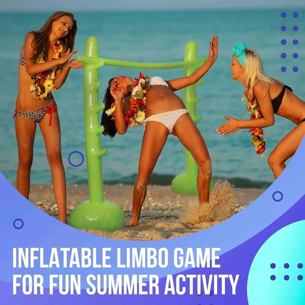 Inflatable Limbo Games for Kids & Adults, Beach Party Decorations, Festival Picnic Beach Pool outdoor Games, Family gathering