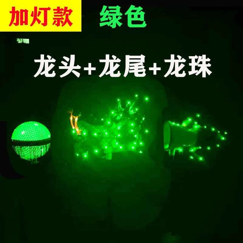 Dragon and lion dance props faucet Kindergarten stage performance Satin cloth dragon luminous nine dragon lanterns