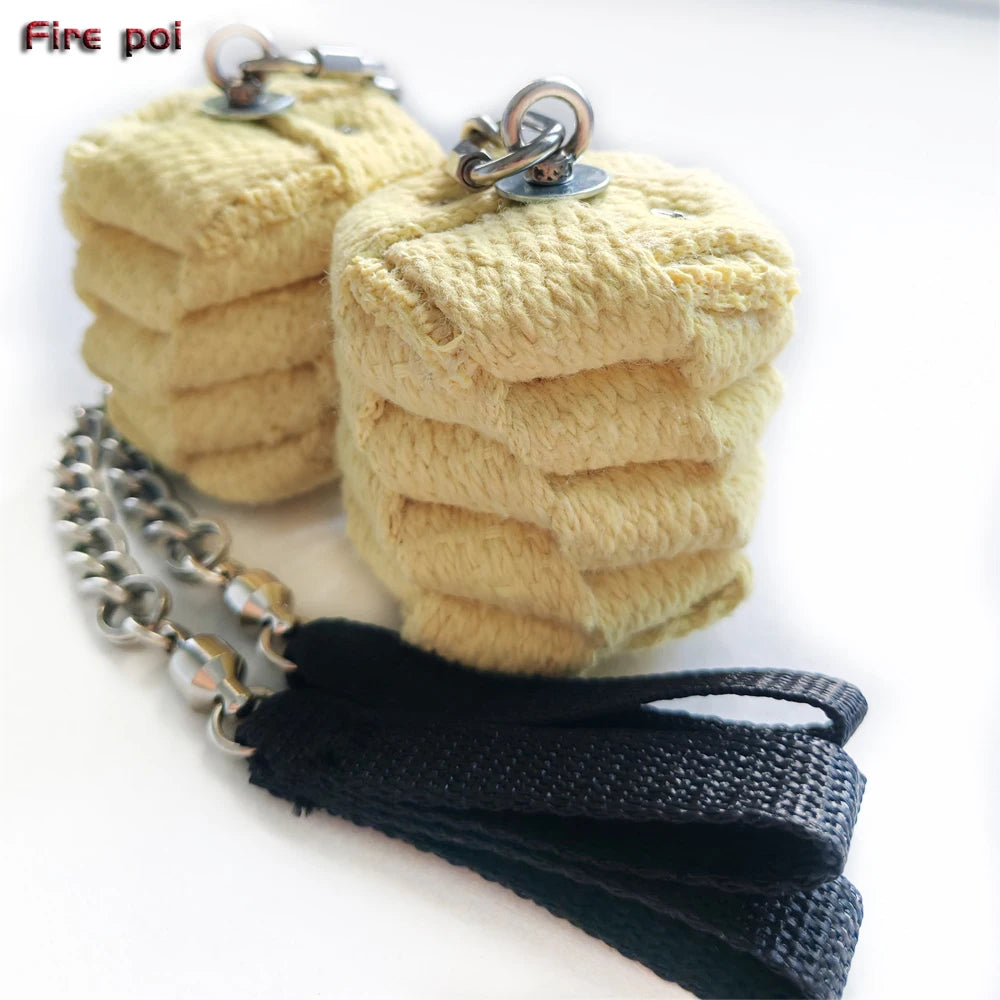 Fire Performer Poi Circus Arts Fire Spinning Fire Juggling Pair of Pro Medium Twista Fire Poi