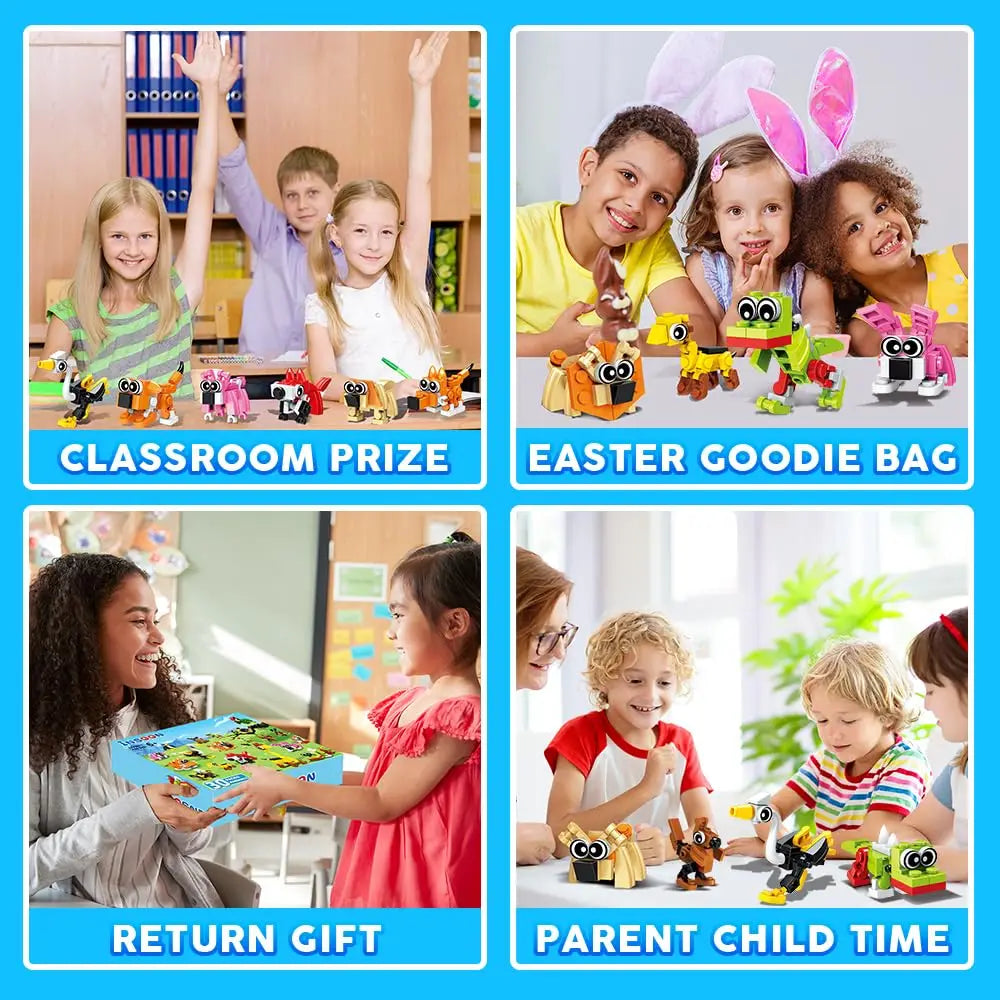 Party Favors for Kids Animals Building Block Toy for Goodie Bag Stuffers Classroom Student Prizes Birthday Gifts for Boys Girls