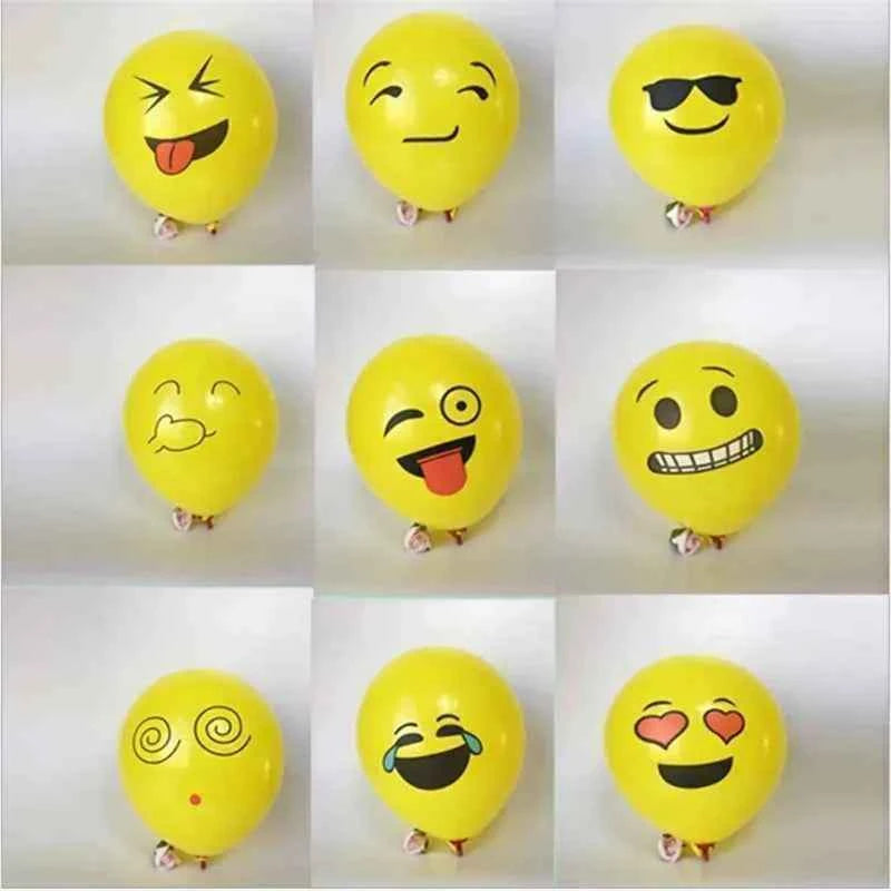 One Year Old Children's Birthday Party Is Decorated with Lovely Smiling Face Printing Large Eye Latex Balloon
