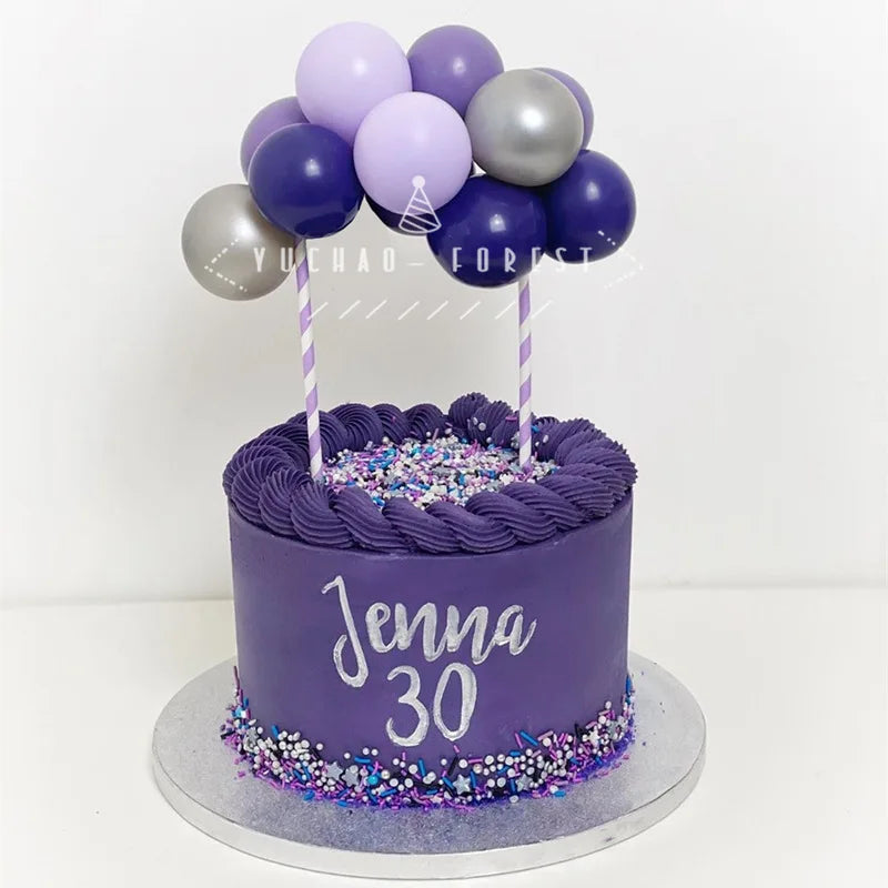 10pcs 5 Inch Balloon Cake Topper Confetti Balloon Birthday Party Dessert Decoration Baby Shower Wedding Decor Cake Supplies