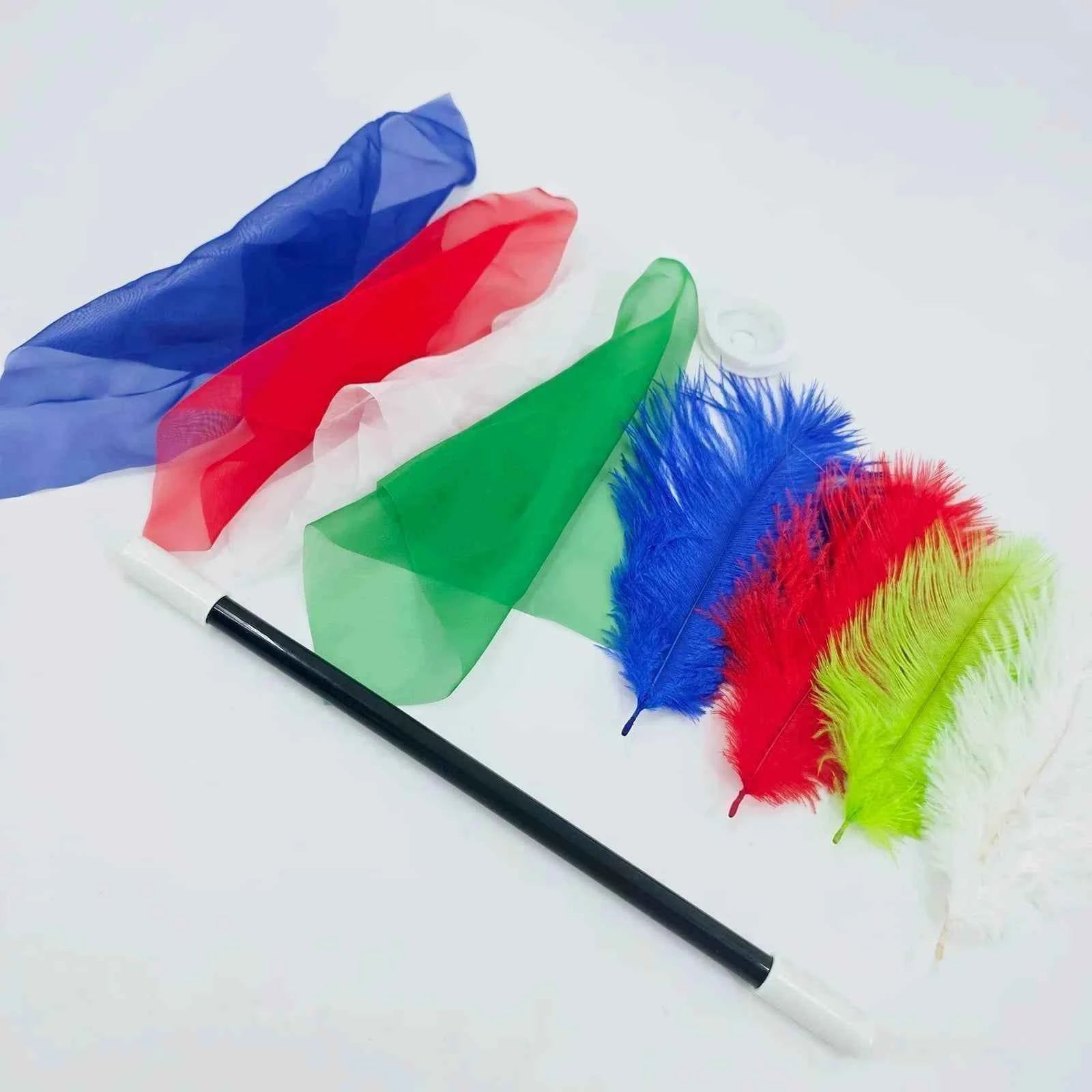 Multi-Purpose Light Up Wand Magic Tricks 7 Colors Change Produce Feathers/Silk Stage Party Illusions Gimmicks Mentalism Props