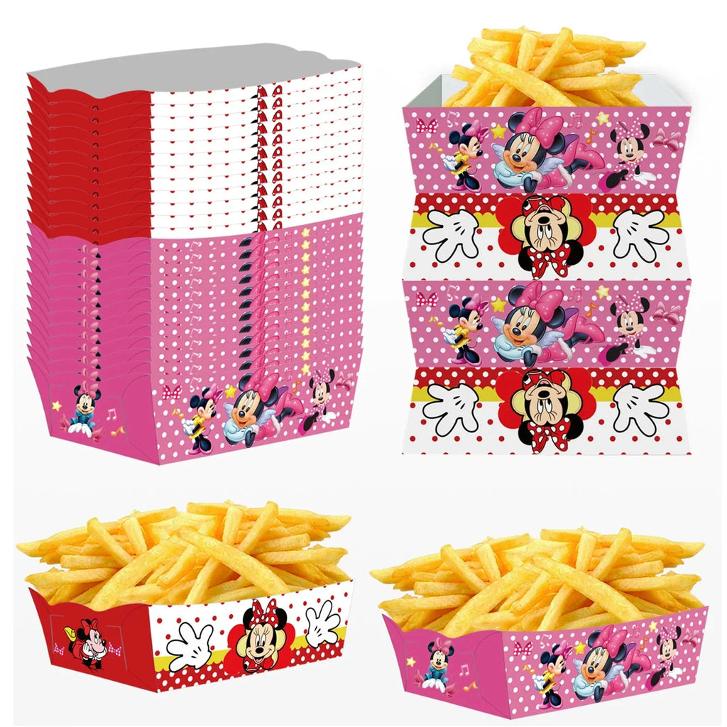Mickey Minnie Party Decorations Popcorn Boxes French Fries Boxes For Kids Birthday Party Boys Girls Party Supplies Party Favors - Big Tim's Magic Emporium