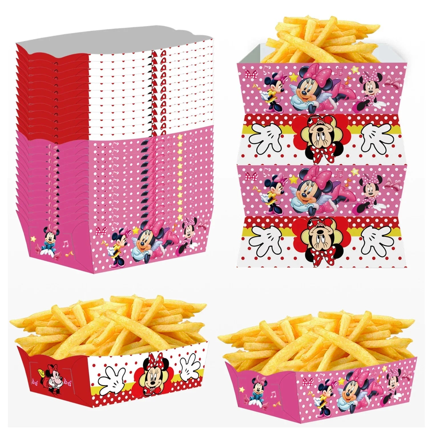Mickey Minnie Party Decorations Popcorn Boxes French Fries Boxes For Kids Birthday Party Boys Girls Party Supplies Party Favors - Big Tim's Magic Emporium