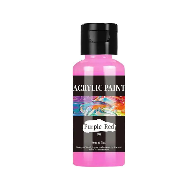 High-Quality 30 Ml/Bottle Acrylic Paint Colors Dyestuff Paint For Fabric Clothing Painting For Leather DIY Pigment Graffiti
