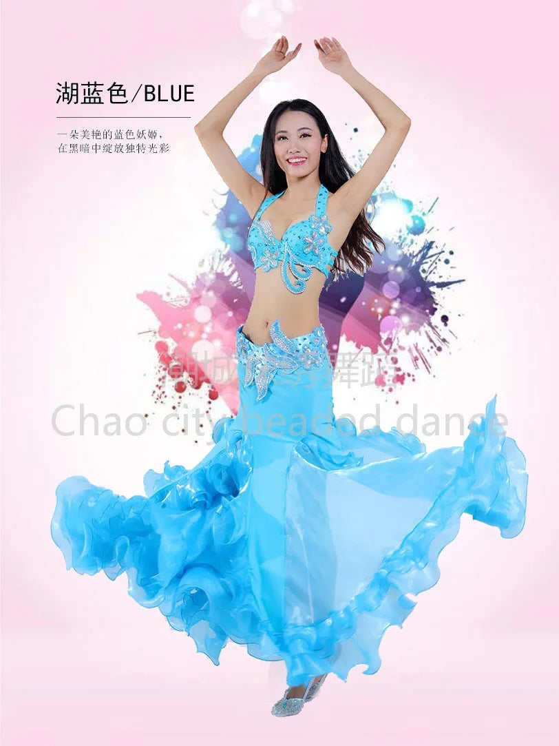 Customized Halloween Belly Dance Costume Set | Exotic Dancewear with Big Skirt - Big Tim's Magic Emporium