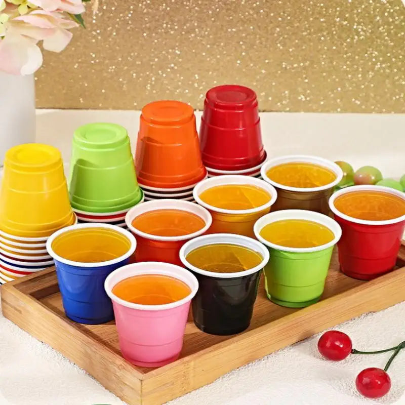 50pcs Party Disposable Plastic Cups Birthday Wedding Festival Beer Drink Soda Cups Party Game Cups - Big Tim's Magic Emporium
