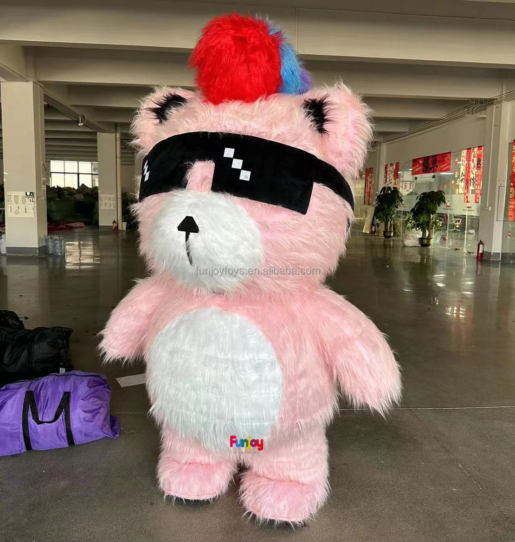 Popular Custom Giant Inflatable Cool Bear Mascot Costume with Sunglasses Halloween Xmas Cartoon Animal Cosplay Outfits - Big Tim's Magic Emporium