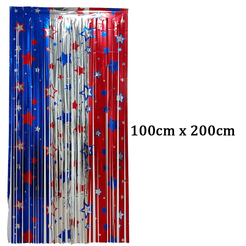 American Party Decorations Independence Day Supplies Banner Balloons Plates For USA 4th Of July Patriotic Theme Party Supplies