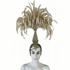 The Stardust Dionysia – Off-White Feather Carnival & Masque Ball Headdress