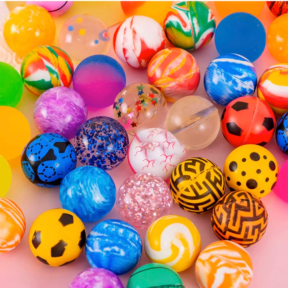 10-50Pcs Bouncy Ball Toys Kid Birthday Party Favors Gifts for Guests Rubber Bouncing Ball Pinata Goody Bag Fill Prizes