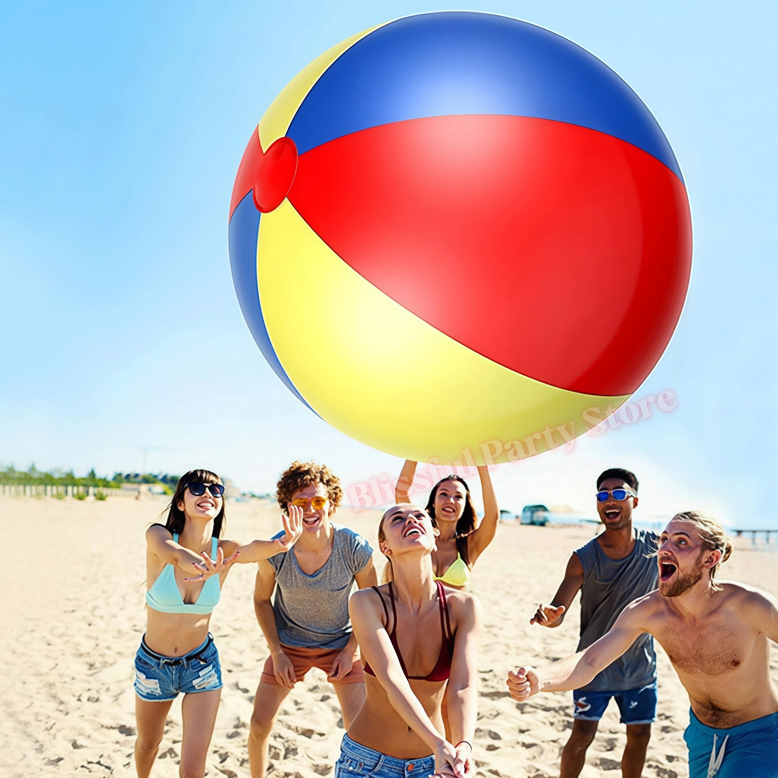 Inflated Large Pvc Soccer Ball Football Beach Balloons Water Party Swimming Pool Kindergarten Outdoor Games Supplies Party Props