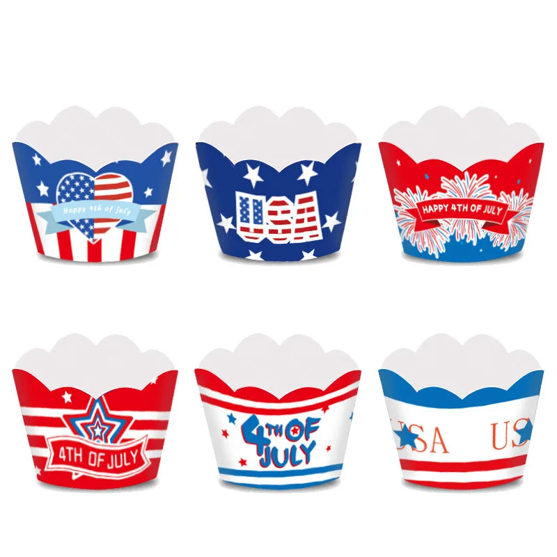 American Party Decorations Independence Day Supplies Banner Balloons Plates For USA 4th Of July Patriotic Theme Party Supplies