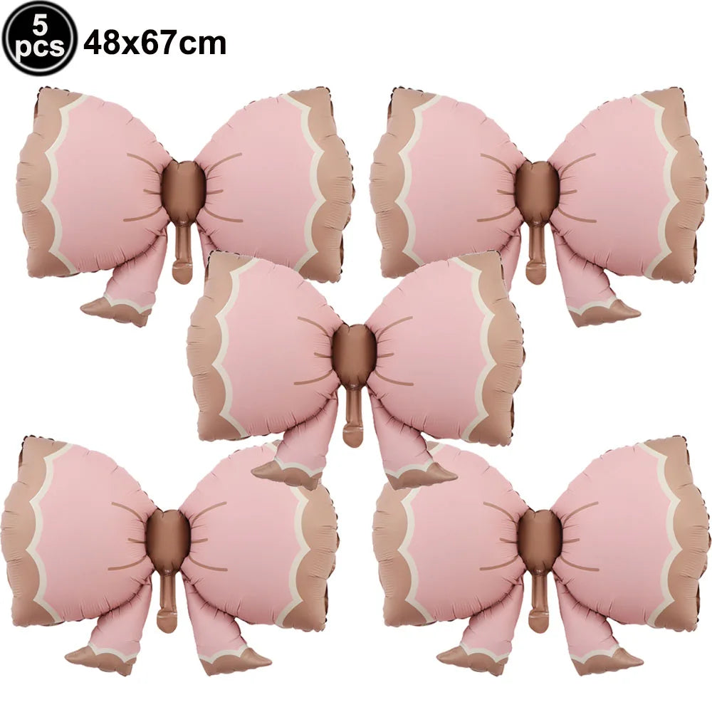 Bow Party Honeycomb Centerpieces Pink Bow Birthday Decorations Bow Baby Shower Decor Coquette Birthday Decorations