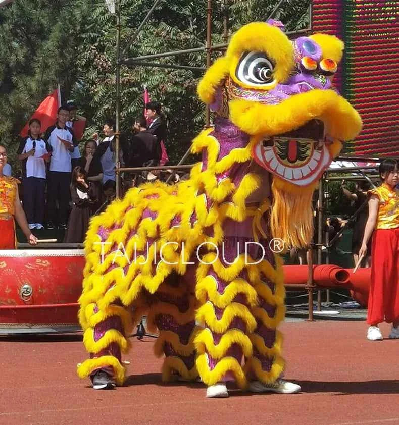 Southern Lion Dance Props for Adults, Double Performance Use, Wool Dragon Lantern, Authentic Lion Awakening Props.