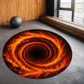 Optical Illusion Rug 3D Vortex Pattern Round Modern Design Retro Home Decoration Carpet
