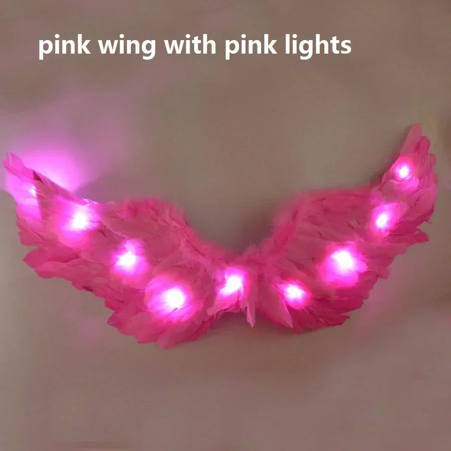 Party Glow LED Angel Feather Wing with Luminous Light Up Effect for Costume Birthday, Wedding and Christmas - Big Tim's Magic Emporium