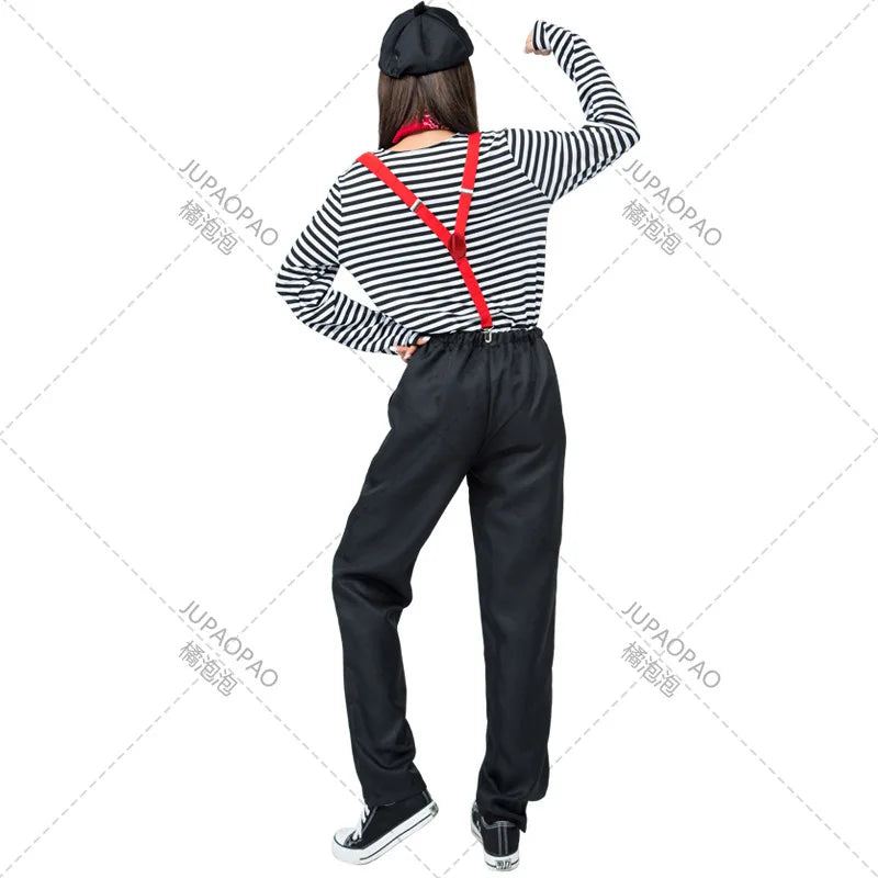 Mime Actors, Couples, Clown Costumes, Men and Women's Game Costumes, Japanese Halloween Comical Performance Costumes, JUPAOPAO - Big Tim's Magic Emporium