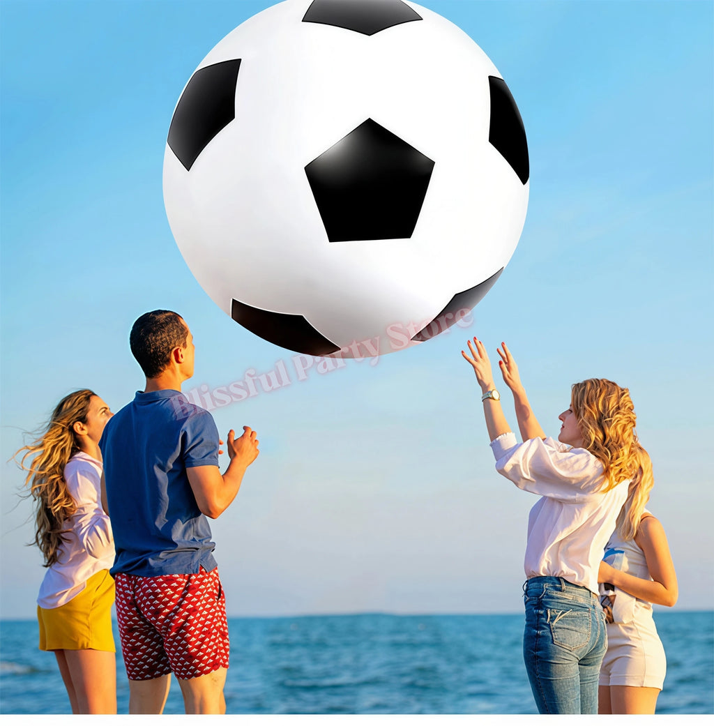 Inflated Large Pvc Soccer Ball Football Beach Balloons Water Party Swimming Pool Kindergarten Outdoor Games Supplies Party Props