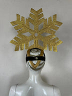 The Stardust Dionysia – Gold Snowflake Starburst Carnival & Masque Ball Crown