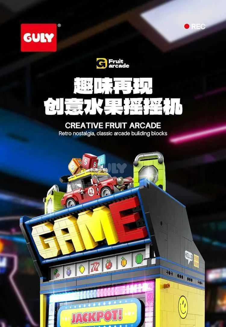 3571PCS Fruit Arcade Building Blocks Retro Game Console Model Toys Assembly Bricks Party Supplies Christmas Gifts For Kids Adult