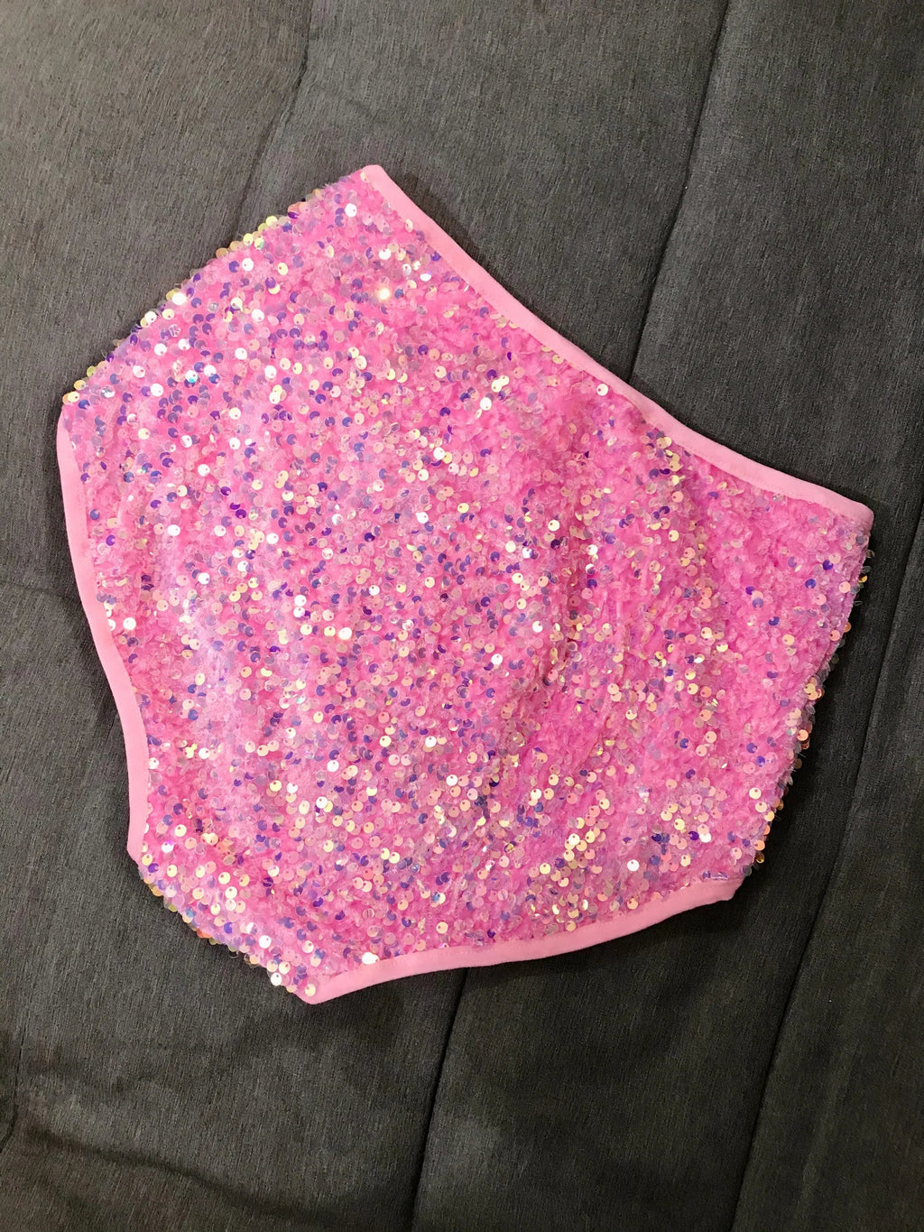 High-Waist Sequined Disco Briefs & Stage Performance Hot Pants