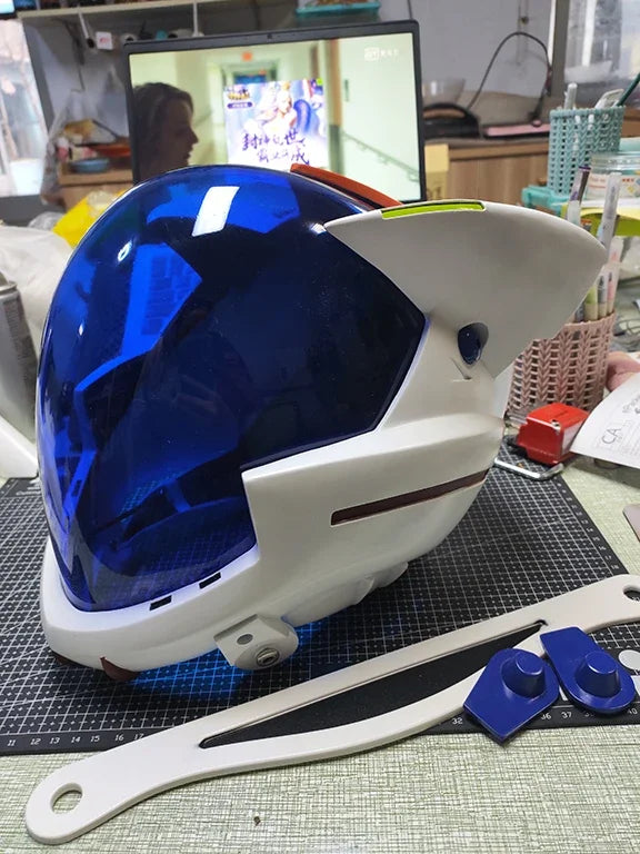 For Women Men Cos Masks Asuka Cos Langley Soryu Cosplay Helmet Anime Game Punk Makinami Illustrious Accessories Party Props Mask - Big Tim's Magic Emporium