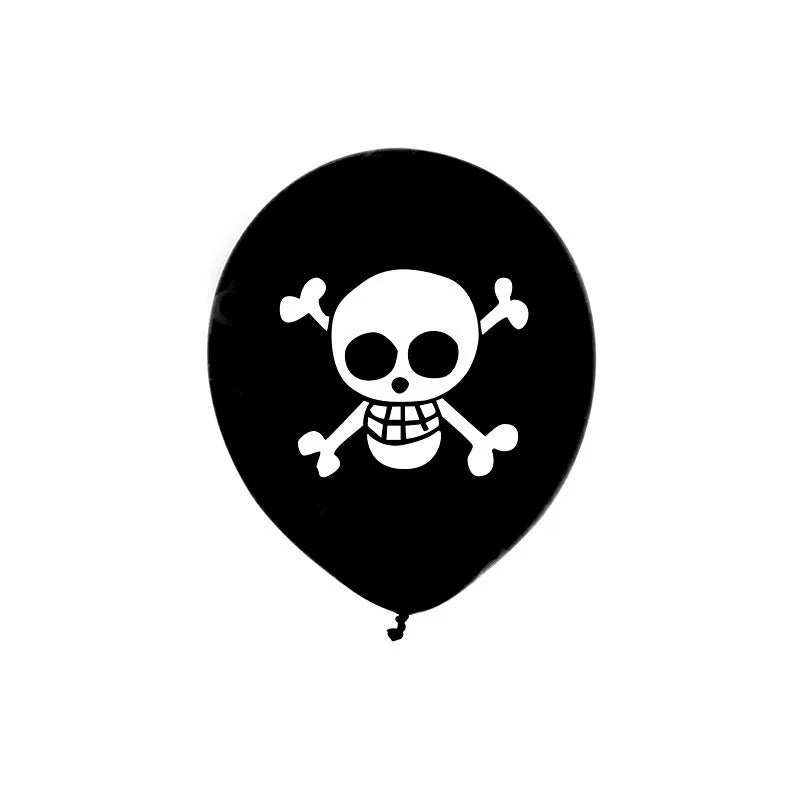 12PCS Pirate Theme Party Balloon Skeleton Props Halloween Party Decor Happy Birthday Party Decoration Kids Carnival Party Supply - Big Tim's Magic Emporium