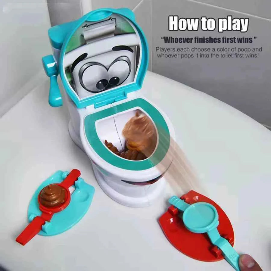 1Set child Poop Toilet Game 〔E〕Funny Toilet Trick Toy Party Game Board Games Flushing The Toilet For Kids Game Gifts〔Winter5〕
