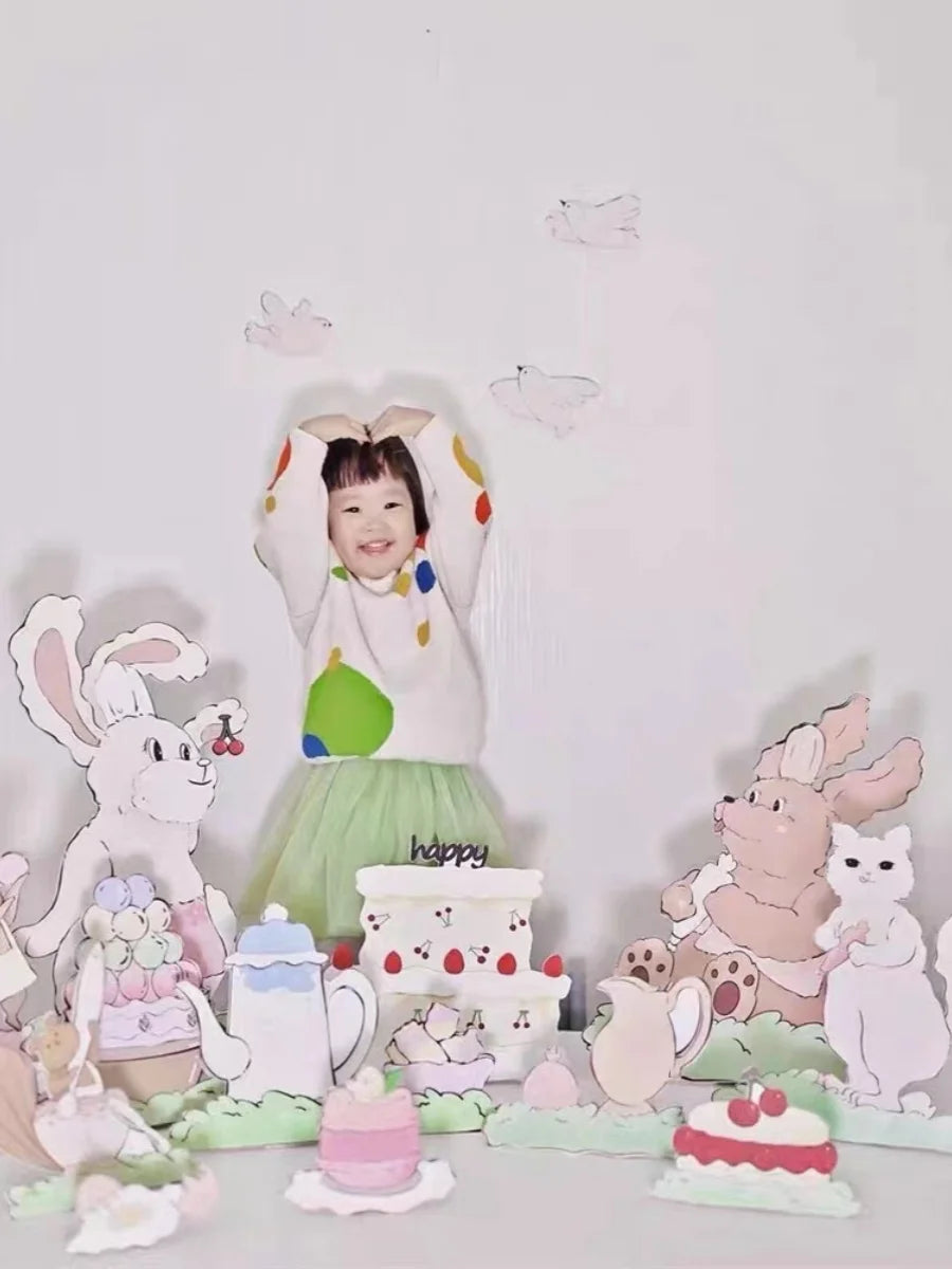 Cartoon Animal Rabbit Party Decoration Girls Birthday Surprise Gift Costume KT Board Paper Industry Festival Supplies - Big Tim's Magic Emporium
