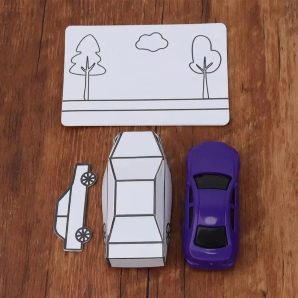 Magic Tricks Appearing Car by Hyde Ren Gimmicks Magic Show Painting Car Magic Toy Interactive Mentalism Magic Card to Paper Car
