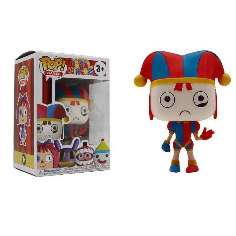 6 amazing POP figurines with magical digital circus figurines, enamel head rotatable children's and adult gifts