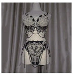 Rhinestone & Lace Bikini Performance Costume Set
