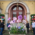 Custom Giant Purple Poppy Paper Flowers Set Wedding & Party Decoration Supplies for Graduation Halloween & Easter