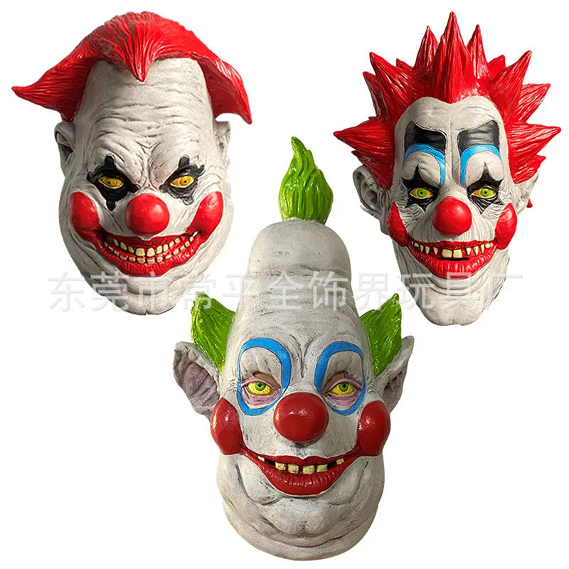 Killer Klowns From Outer Space Demon Clown Mask Killer Joker Latex Masks Cosplay Halloween Carnival Costume Props Adult Helmet - Big Tim's Magic Emporium