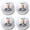 4 pack Funny  Golf Balls – 4 Pack | ‘Help! I’m Lost!’ | Political Gag Gift for Dad, Father’s Day Golf Gift - Big Tim's Magic Emporium