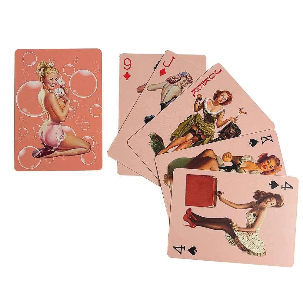 Pin-up Girls Playing Cards Vintage Classic Poker Deck of Cards All Different for Parties, Gatherings and Collections
