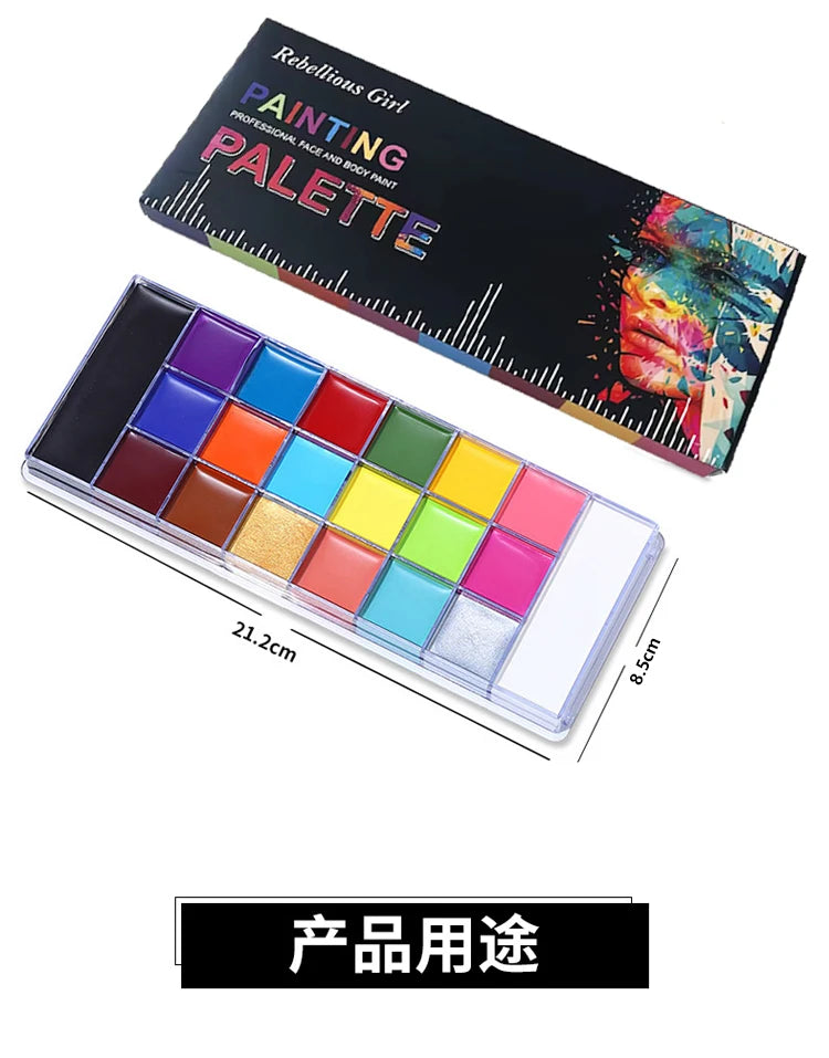 Face And Body Painting,Face & Body Paint Palette Makeup for Birthday Celebrations,Festivals,Halloween Costumes Oil Body Painting