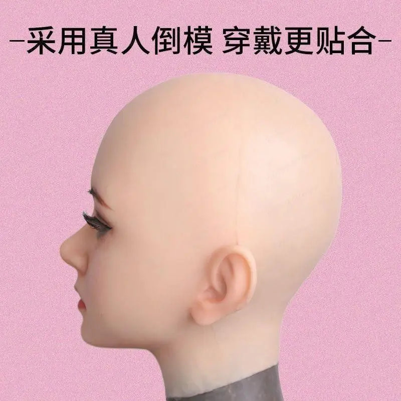 Mask adult full face silicone headgear COS disguise mask CD cross-dressing supplies male to female simulation headgear upgrade - Big Tim's Magic Emporium