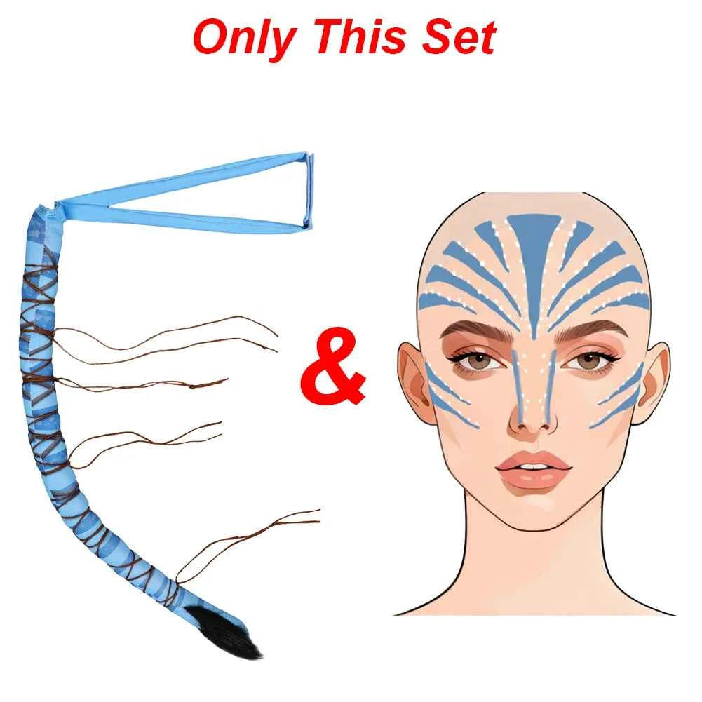 Movie Avatar Tail Ear The Way for Water Neytiri Jake Sully Fantasia Disguise Halloween Carnival Prop Cosplay Costume Accessories