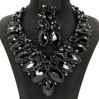 Rhinestone Drop Necklace & Earring Set