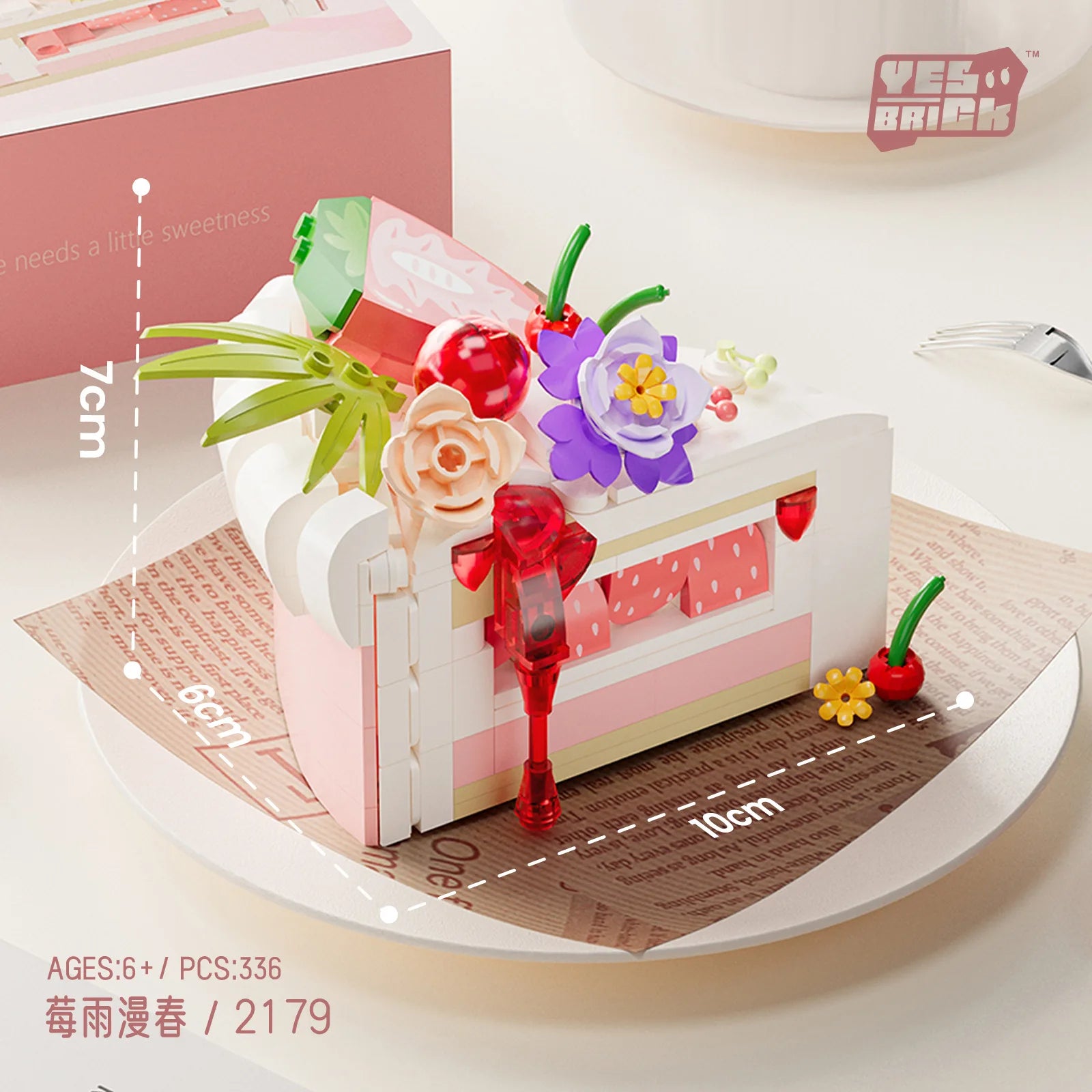 Birthday Cake Shape Building Blocks, Mini Assembly Bricks Ornament, Intellectual Educational Toy for Children Holiday Gifts